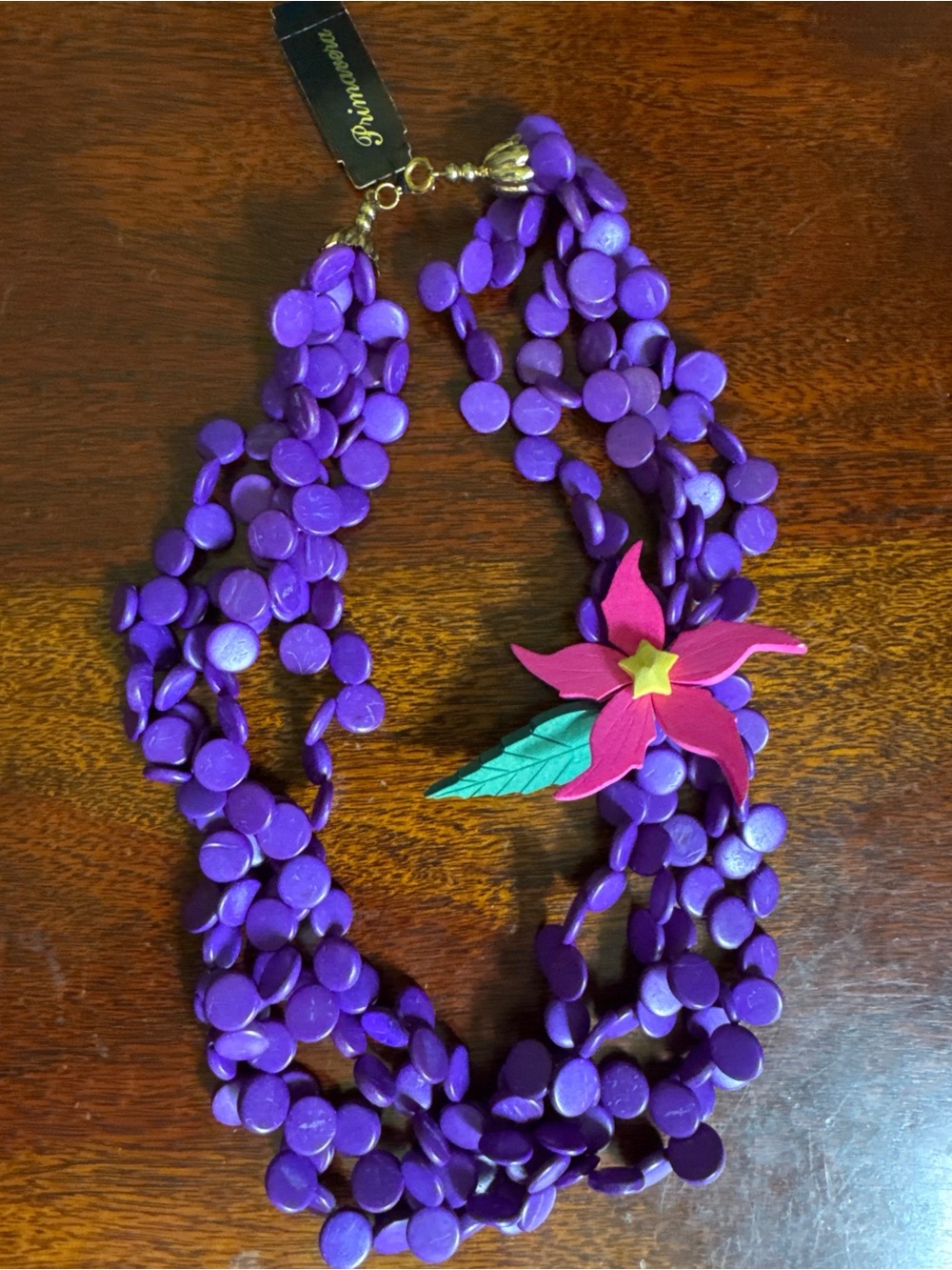 1960’s Vintage Acrylic Plastic Floral Necklace - NWT